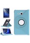 Noktaks - Samsung Galaxy Uyumlu Tab 4 T280 - Kılıf 360 Dönebilen Stand Olabilen Koruyucu Tablet Kılıfı - Mavi
