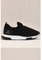 Tonny Black V2qnt-3 Rahat Kalıp Lastik Bağcıklı Unisex Çocuk Spor Ayakkabı Siyah