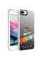 Noktaks - iPhone Uyumlu 7 Plus - Kılıf Koruyucu Sert Desenli Silver Kapak - Kalp