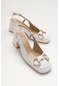 Luvishoes Karol Beyaz Kadın Topuklu Ayakkabı
