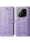 İçin Xiaomi Redmi Note 14 Pro 5g/ Poco X7 5g Kılıf Deri Cüzdan Çevirme Telefon Kapağı Sevimli Kedi Köpek Desen - Açık Mor Açık Mor