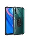 Noktaks - Huawei Uyumlu Huawei Y9 Prime 2019 / Y9 2019 - Kılıf Yüzüklü Arkası Şeffaf Koruyucu Mola Kapak - Siyah