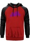 Black Sabbath Purple Yazı Kırmızı Renk Reglan Kol Sweatshirt Kırmızı
