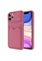 Ekılıf - İphone Uyumlu 11 Pro Max Uyumlu - Kılıf Slayt Sürgülü Kart Bölmeli Kartix Kapak - Koyu Mor