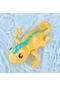 3 Adet Banyo Oyun Oyuncakları Bebek Yüzme Suyu Bebek Zinciri Üzerinde Yüzme Ve Kertenkeleler Çocuklar İçin Sarı Kertenkele