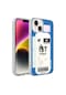 Kilifone - İphone Uyumlu İphone 14 Plus - Kılıf Kenarlı Renkli Desenli Elegans Silikon Kapak - No4