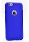 Mutcase - İphone Uyumlu İphone 6 Plus / 6s Plus - Kılıf Mat Renkli Esnek Premier Silikon Kapak - Saks Mavi