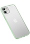Mutcase - İphone Uyumlu İphone 12 - Kılıf Arkası Mat Kenarları Renkli Sert Retro Kapak - Yeşil