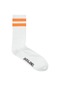Jack & Jones Çizgili Tekli Çorap - Eli 12250739 - 2 White