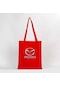 Mazda Logo Kırmızı Gabardin Bez Çanta