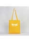 Dismember Logo Sarı Gabardin Bez Çanta
