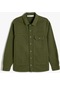 Koton Oversize Gömlek Ceket Kapaklı Cep Detaylı Haki 4sam50036nd