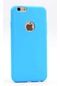 Kilifone - İphone Uyumlu İphone 6 / 6s - Kılıf Mat Renkli Esnek Premier Silikon Kapak - Mavi