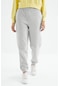 Tommy Life Taş Yüksek Bel Şardonlu 3 İplik Pamuklu Basic Kadın Eşofman Altı - 94624 TAŞ Taş