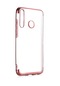 Kilifone - Huawei Uyumlu P40 Lite E - Kılıf Dört Köşesi Renkli Arkası Şefaf Lazer Silikon Kapak - Rose Gold