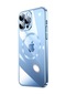 Kilifone - İphone Uyumlu İphone 14 Pro Max - Kılıf Sert Kablosuz Şarj Destekli Riksos Magsafe Kapak - Mavi