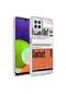 Kilifone - Samsung Uyumlu Galaxy M22 - Kılıf Kenarlı Renkli Desenli Elegans Silikon Kapak - No6
