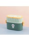 Bruce Sevimli Çizgi Film Çift Katmanlı Bento Kutusu Çocuk Öğle Yemeği Kutusu Taşınabilir-yeşil 950ml