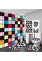 Modern Sanat Mozaik Baskı Duş Perdesi Seti Kız Polyester Banyo Perdeleri Kaymaz Dx6877-4pcs Set Dx6877-4pcs Set