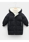 Jt-1001 Çocuk Kalınlaşmış Rüzgar Geçirmez Ve Sıcak Pamuklu Giysiler Ceket Siyah 110