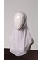 Beyaz Pratik Hazır Geçmeli Genç Tesettür Bone Sandy Kumaş Düz Hijab 2312 42