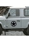 Star Sticker Model 5 - 4x4 Sticker - Off Road Sticker - Jeep Sticker - 40cm X 40cm - Siyah