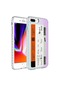 Noktaks - İphone Uyumlu İphone 8 Plus - Kılıf Kenarlı Renkli Desenli Elegans Silikon Kapak - No1