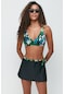 Etekli Toparlayıcı Bikini Takım 3266 Siyah/yeşil-siyah/yeşil