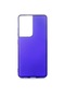 Noktaks - Samsung Galaxy Uyumlu S21 Ultra - Kılıf Mat Renkli Esnek Premier Silikon Kapak - Saks Mavi