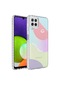 Kilifone - Samsung Uyumlu Galaxy A22 4g - Kılıf Kenarlı Renkli Desenli Elegans Silikon Kapak - No7