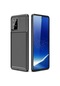 Kilifone - Samsung Uyumlu Galaxy A91 S10 Lite - Kılıf Auto Focus Negro Karbon Silikon Kapak - Siyah