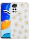 Ekılıf - Xiaomi Redmi Note 11 Global Uyumlu - Kılıf Simli Desenli Kamera Korumalı Parlak Popy Kapak - Papatya