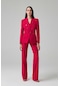 Damat Slim Fit Kırmızı Pamuklu Likralı Takim Elbise Yelekli 2dfy5t900595m