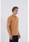 Maraton Sportswear Regular Erkek Polo Yaka Kısa Kol Basic Koyu Bej T-Shirt 20925-Koyu Bej