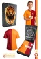 Galatasaray Lisanslı 23-24 Parçalı Sarı Kırmızı Çocuk Forma Aslan Baskılı Ahşap Kutulu Sarı - Kırmızı
