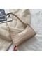 Bej Moda Küçük Omuz Çantaları Kadınlar Için Retro Timsah Desen Pu Deri Çanta Kadın Rahat Günlük Tote Koltukaltı Çanta