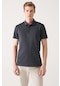 Avva Erkek Antrasit Standart Fit Normal Kesim 3 Düğmeli Kıvrılmaz Polo Yaka T-Shirt E001035