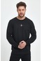 MMetalic Siyah Erkek Supermagic Göğüs Baskılı Basic Sweatshirt 001