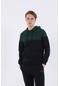 Maraton Sportswear Regular Erkek Kapşonlu Uzun Kol Basic Yeşil Sweatshirt 20236-yeşil