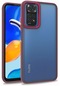 Tecno - Xiaomi Redmi Note 11 Pro 5g - Kılıf Arkası Şeffaf Kamera Çevresi Parlak Zıt Renkli Flora Kapak - Kırmızı