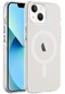 iPhone Uyumlu 14 Kılıf Magsafe Destekli Buzlu Transparan C-pro Sert Arka Kapak - Renksiz