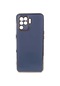 Noktaks - Oppo Uyumlu Oppo Reno 5 Lite - Kılıf Parlak Renkli Bark Silikon Kapak - Mavi Açık