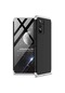 Noktaks - Xiaomi Redmi K40 Uyumlu - Kılıf Parmak İzi Yapmayan 3 Parça Ays Kapak - Siyah-gri