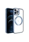 Noktaks - iPhone Uyumlu 11 Pro Max - Kılıf Kablosuz Şarj Destekli Setro Silikon Kapak - Mavi