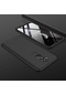 Mutcase - Huawei Uyumlu Mate 20 Lite - Kılıf 3 Parçalı Parmak İzi Yapmayan Sert Ays Kapak - Siyah