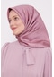 Pembe Benekli Twill İpek Eşarp Pembe