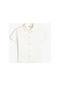 Koton Keten Gömlek Kısa Kollu Cep Detaylı Beyaz 3skb60050tw 3SKB60050TW000