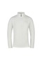 2as Cedric Erkek Yarım Fermuarlı İnce Polar Sweatshirt Beyaz Beyaz