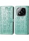 İçin Xiaomi Redmi Note 14 Pro 5g/ Poco X7 5g Kılıf Deri Cüzdan Çevirme Telefon Kapağı Sevimli Kedi Köpek Desen - Yeşil Yeşil