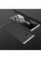 Kilifone - Samsung Uyumlu Galaxy Note 20 Ultra - Kılıf 3 Parçalı Parmak İzi Yapmayan Sert Ays Kapak - Siyah-gri